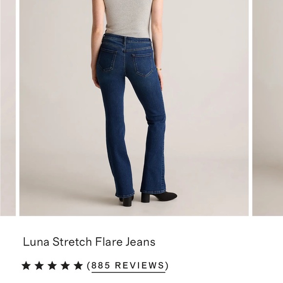 NWT Quince Luna Stretch Flare jeans in midnight Blue Women's Jeans - Picture 5 of 8